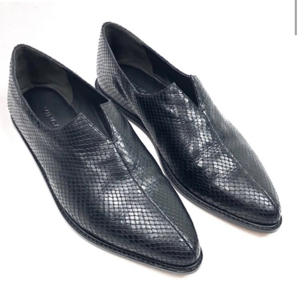 Vince Porto Flats in embossed snakeskin—rare!